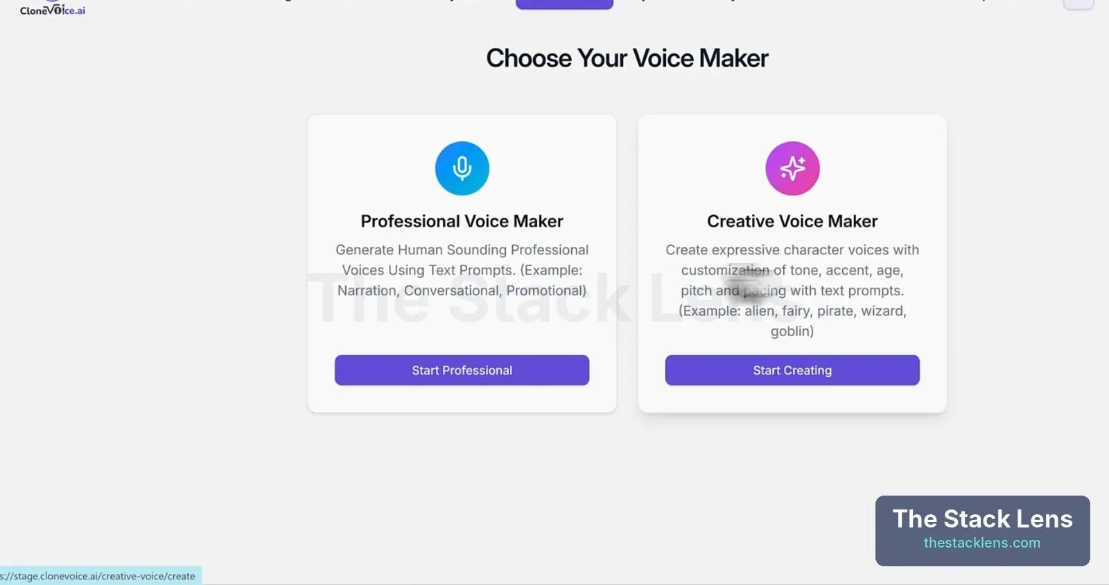 CloneVoice AI Choose Your Voice Maker with Professional Voice Maker and Creative Voice Maker